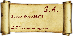 Staub Adeodát névjegykártya